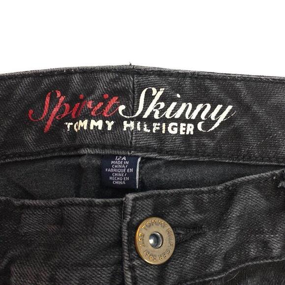 Tommy Hilfiger Spirit Skinny Women's size 12 Dark Wash Black Denim Jeans - Picture 4 of 5